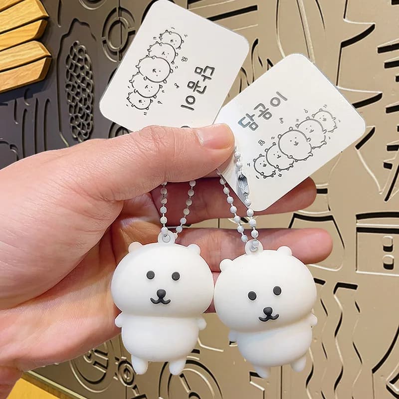 Orsetto Giocattolo Antistress a Cartone Animato, Creativo e Popolare, Simpatico Portachiavi Regalo Piccolo, Giocattolo per Bambini, Regalo di Natale