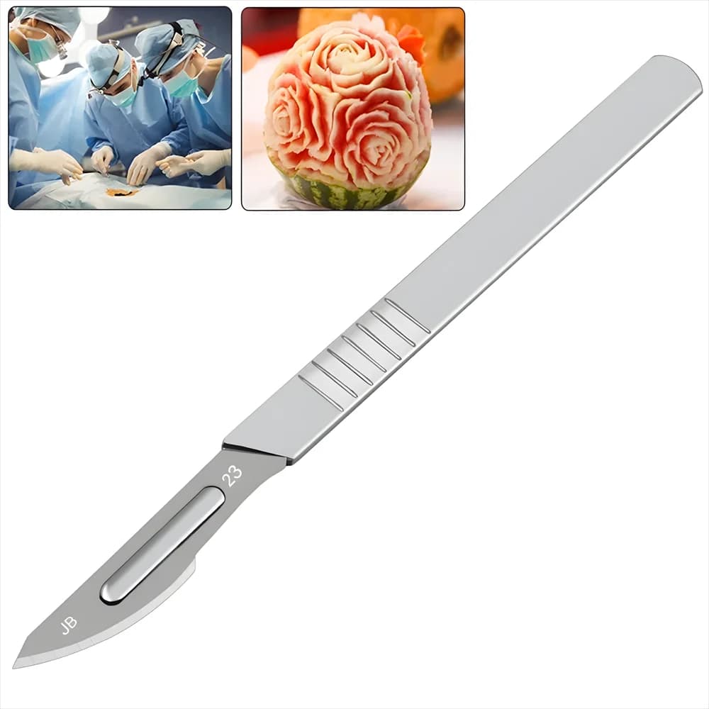 1 Set, Carbon Steel Cutlery Knife Metal Blades Cutting knife for repair Anti-slip Handle Cutting Tool for artistic carving DIY