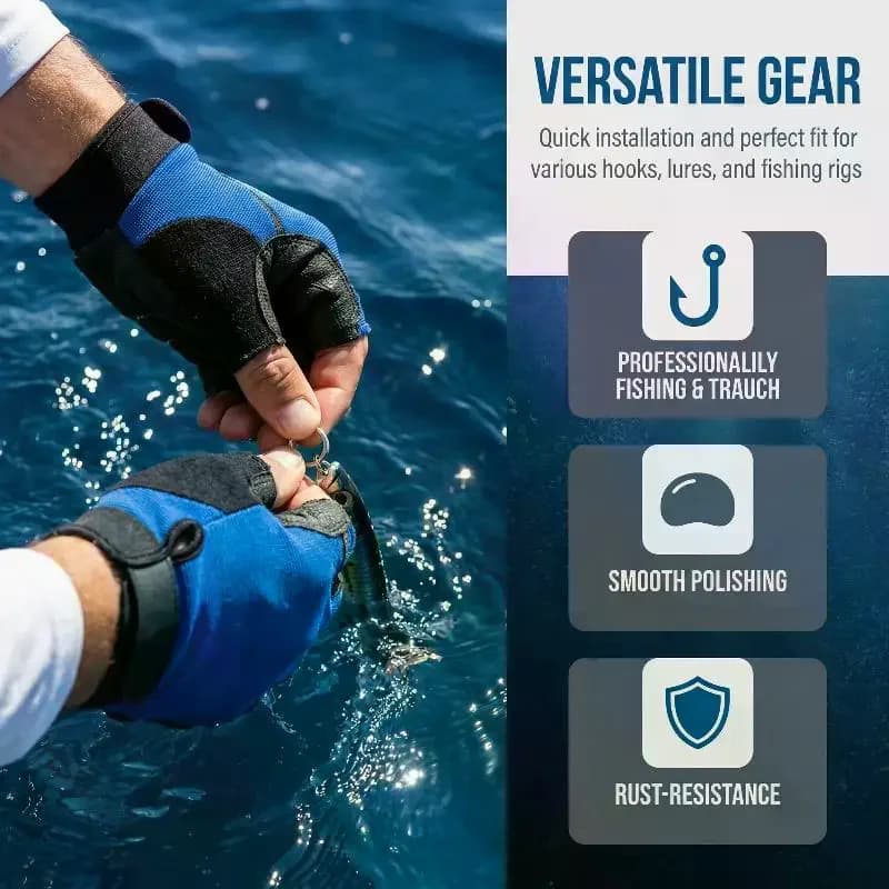 Anelli Divisibili in Acciaio Inossidabile per Pesca, 100 Pezzi, Connettori Resistenti alla Corrosione per Esche, Ideali per la Pesca in Acqua Salata e in Barca
