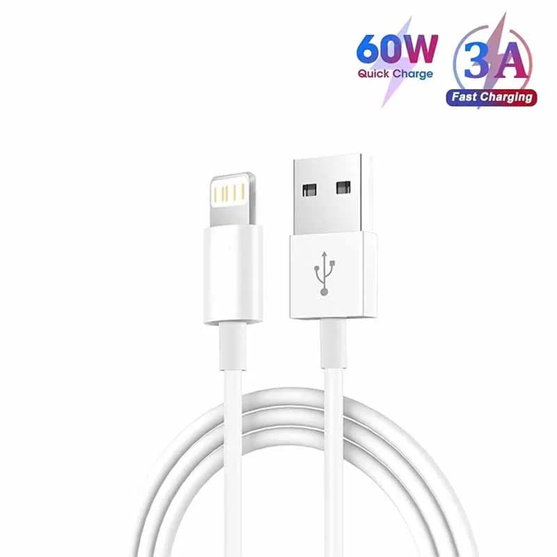USB A to Lightning 3A cable for iPhone 14 13 12 11 Pro Max Plus XR Max USB A fast cable for charger 1M 2M 3M phone accessories