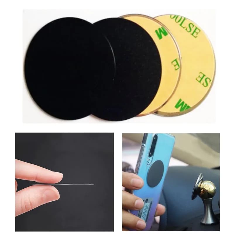 10 pz 30mm 35mm 40mm Nero Piastra di Metallo disco lamiera di ferro Antigraffio Magnete Supporto Del Telefono Per Auto Magnetico Supporto Del Basamento Del Telefono