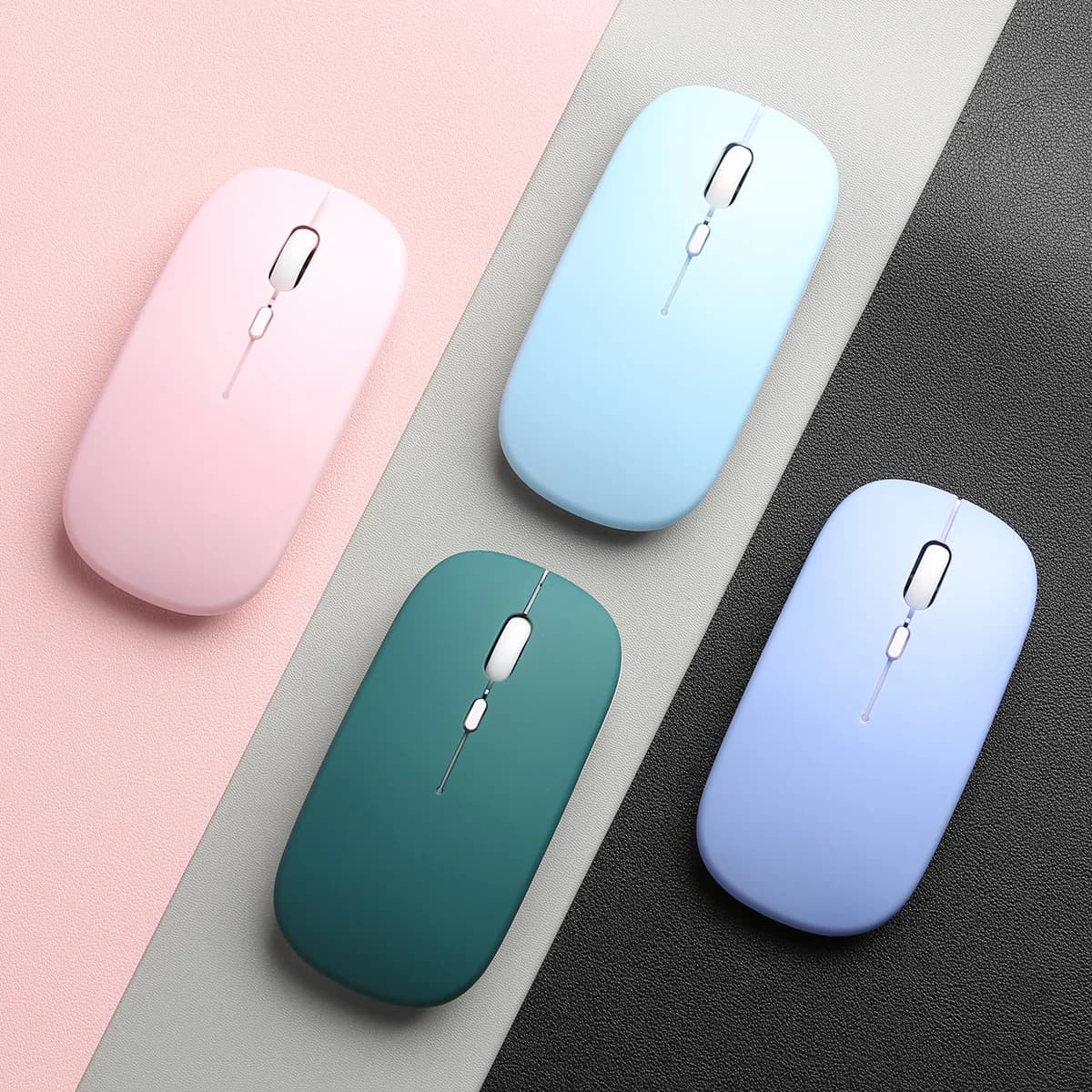 Bluetooth Compatible Mouse Wireless Mouse Computer Silent Mouse Portable Gaming Mouse for Laptop iPad Air Pro Tablet PC