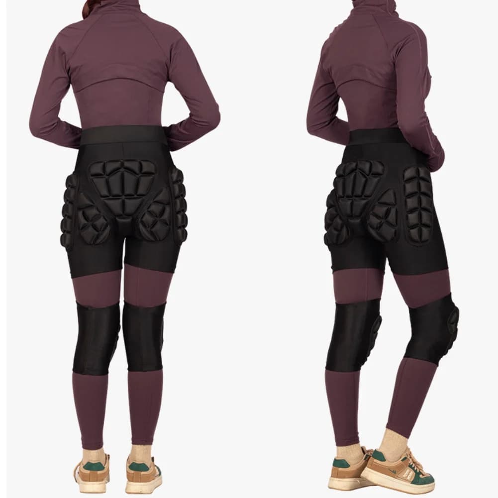 Pantaloni da sci che coprono l'anca Attrezzatura per la prevenzione delle cadute Pattinaggio su ghiaccio Scooter Sport Bambini adulti Equipaggiamento protettivo Ginocchio Gomito Polsi Parte
