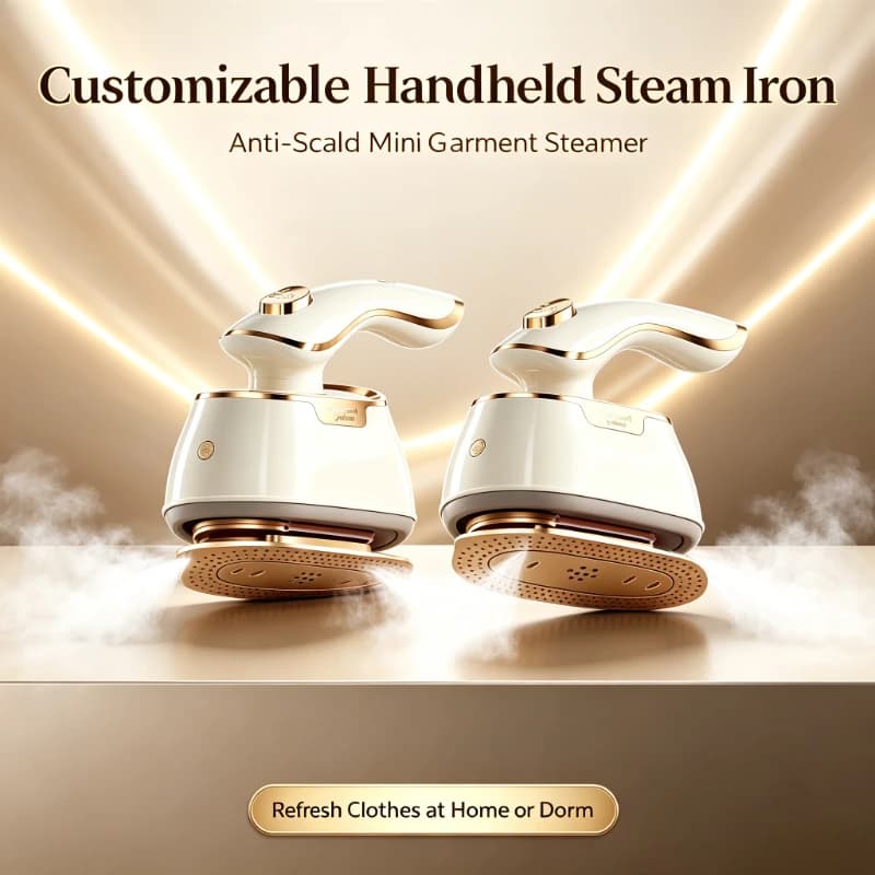 Handheld Steam Clothes Iron Customizable Anti-Scald Mini Portable Garment Steamer for Dorm Household Indoor Use