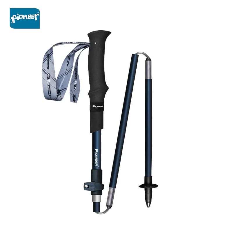 Pioneer ultralight folding Quick Lock hiking pole race hiking pole race running carbon fiber outdoor walking stick 105-125CM