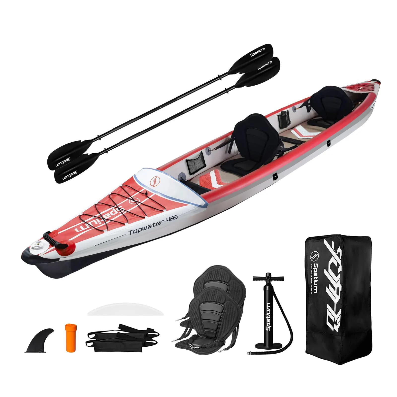Kayak gonfiabile Spatium Barca da pesca in PVC 1-3 persone per sport acquatici Surf Rafting Touring Kayak gonfiabile con pagaia, sedile
