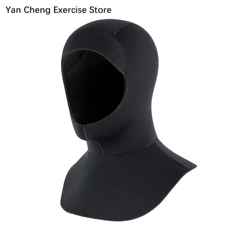 3/5mm Neoprene Hooded Thickened Swimming Head with Shoulder Deep Dive Surf Underwater Fishing Diving Hat for Men Woman