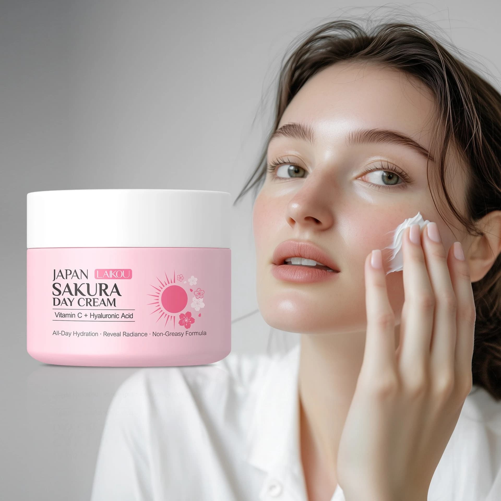 Japanese Sakura Moisturizing and Hydrating Cream Long-lasting Moisturizing Even Skin Tone Restoring Luster Elasticity Skincare