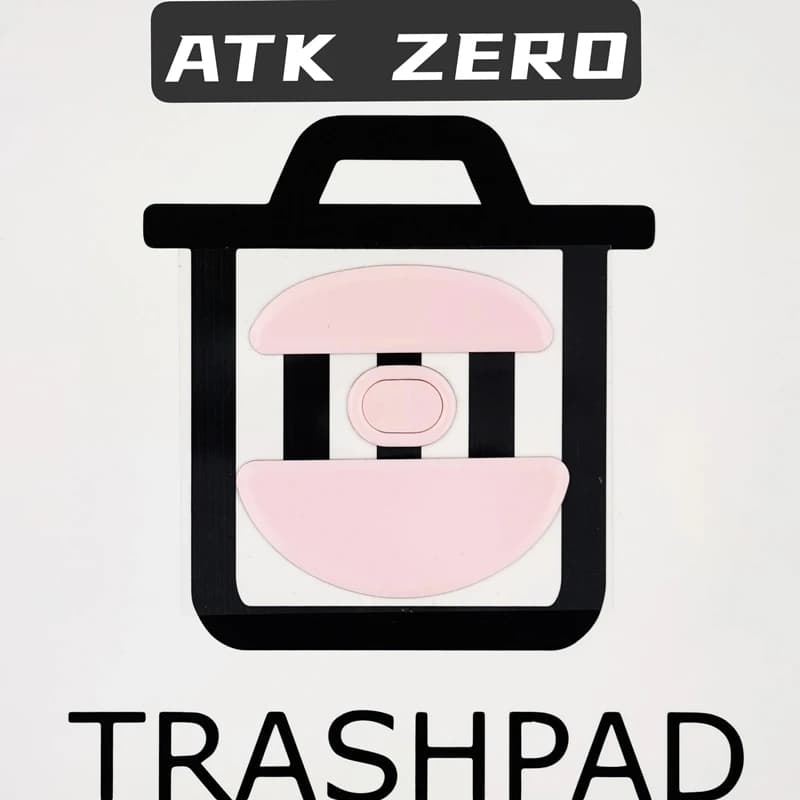 Set di Pattini per Mouse in PTFE TRASHPAD per ATK Zero ICE Speed Red Control Brake, Design Anti-sag da 0,8mm