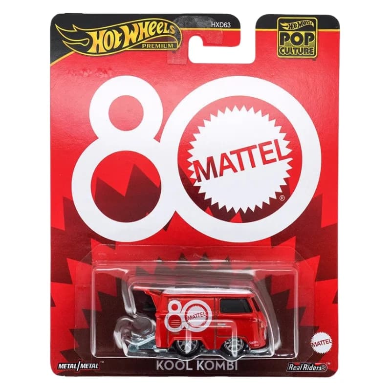 Brand New Hot Wheels 2025 Pop Culture Case Mattel 80th Anniversary Kool Kombi Scala 1:64 Premium Toys Car Ragazzi Regali Disponibile