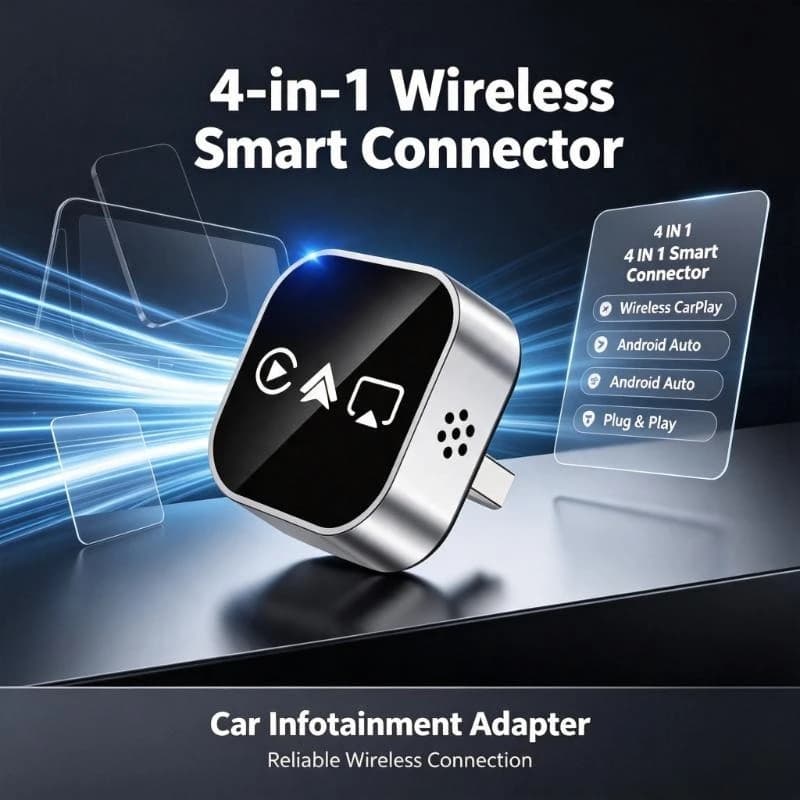 Plug-And-Go Smart Car Adapter Supports Multi-Mode Mirroring To Optimize In-Vehicle Audio Visual Playing Experience