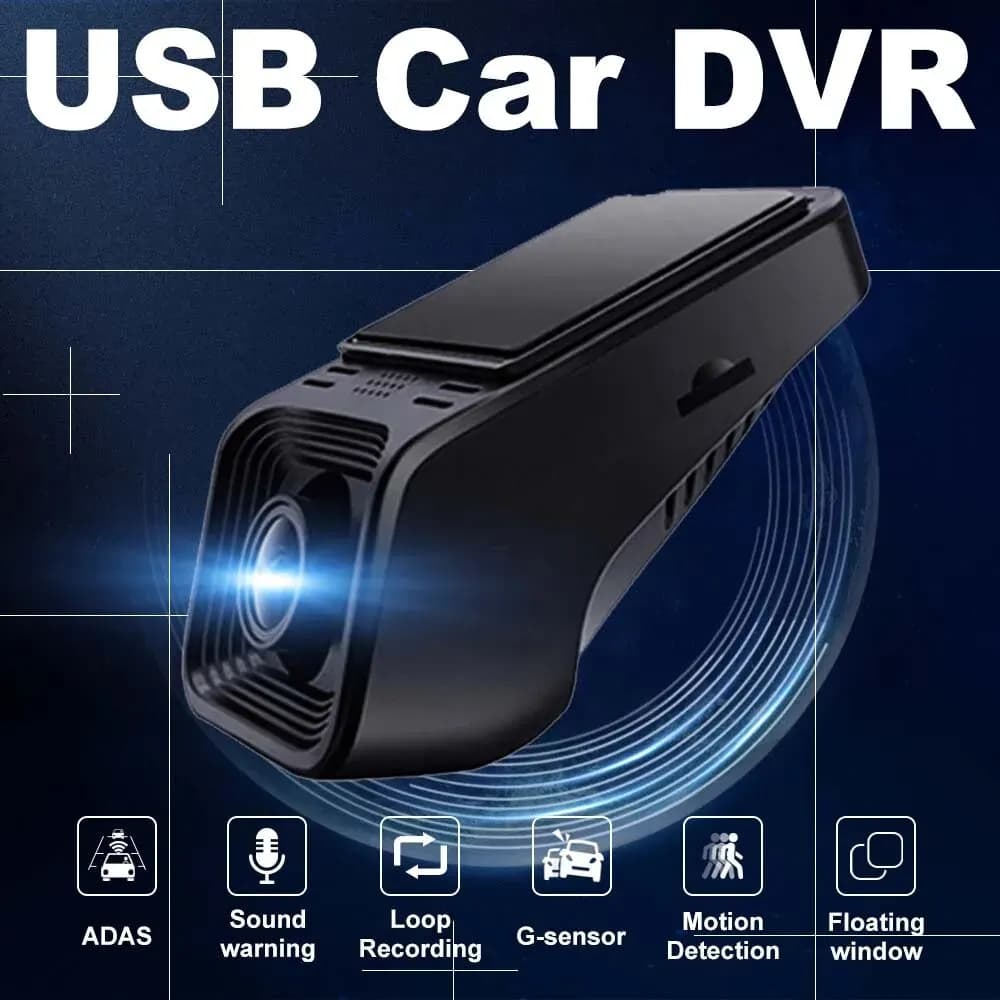 GcPaSr 1080P ADAS Full HD Dash Cam allarme vocale Car DVR Dashcam USB Video Night Vision registratore automatico per Android Radio DVD