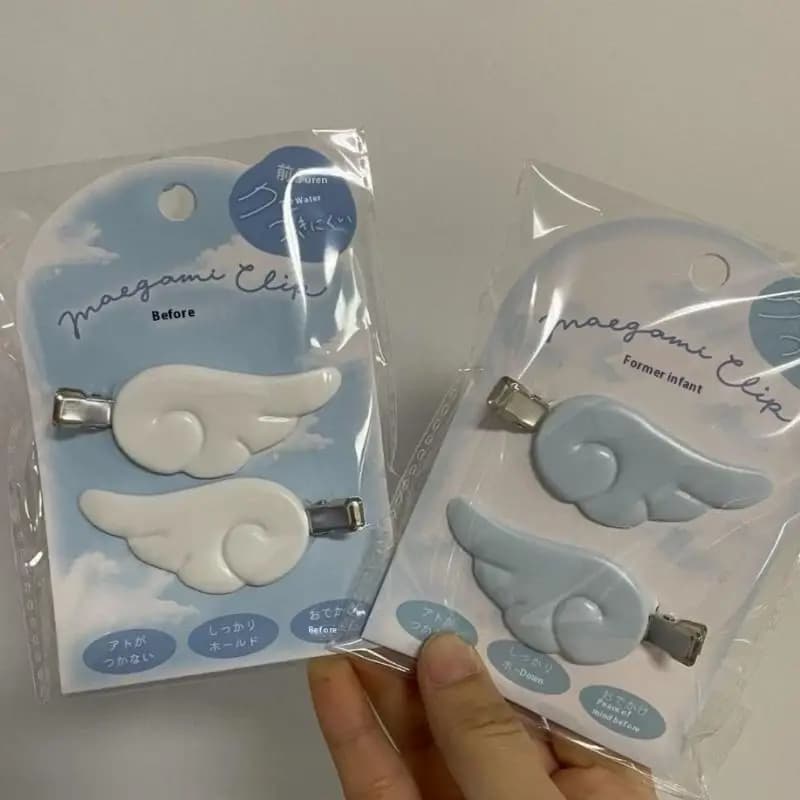 1 Pair of Cute Sweet Japanese Y2K Angel Wing Hair Clips Hair Accessories Top Clips Hairpins