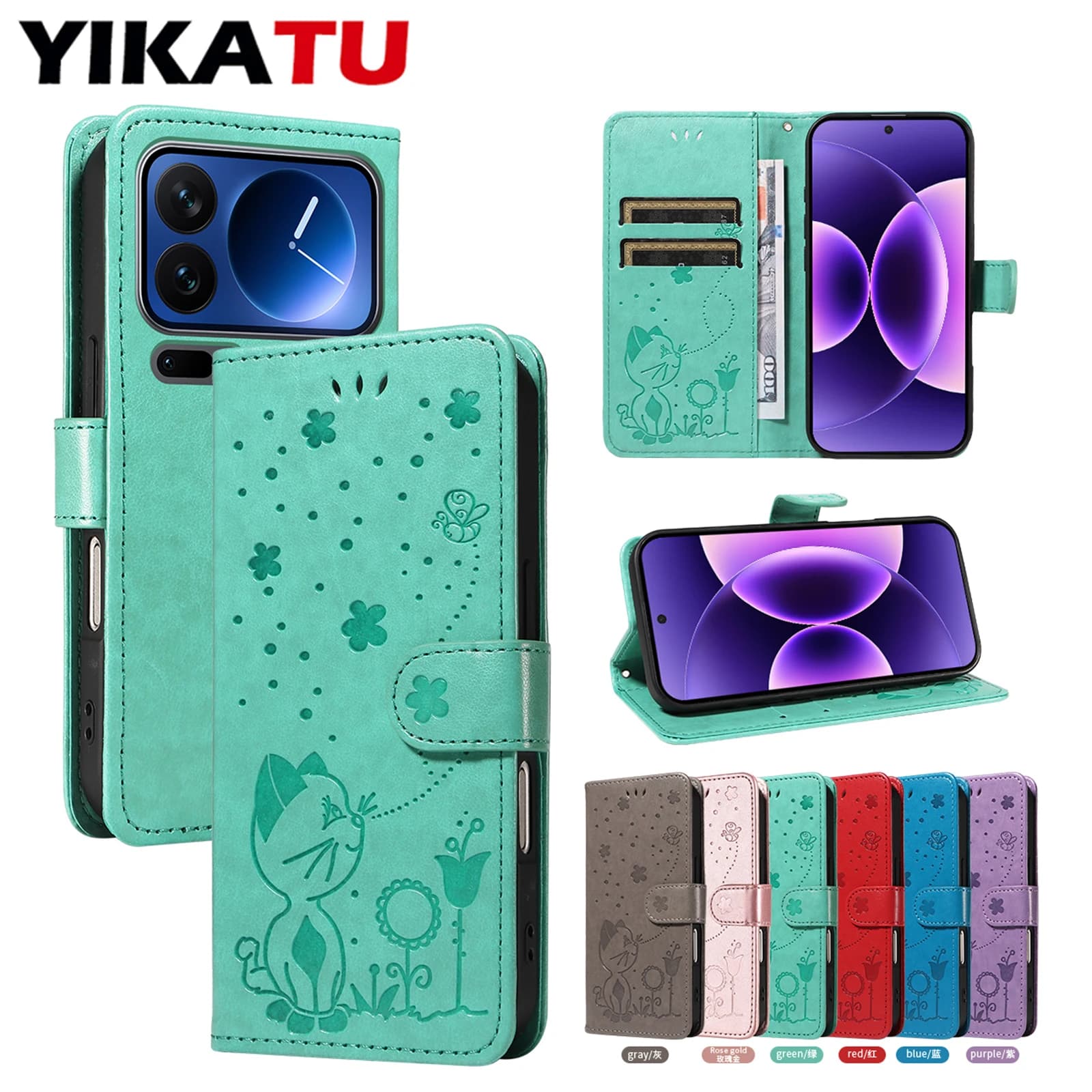 Custodia a portafoglio con carta di vibrazione magnetica per Xiaomi Poco C85 4G C75 C71 C65 10T Lite X7 Pro 5G X6 X5 X4 GT X3 NFC Cavalletto Copertura del telefono