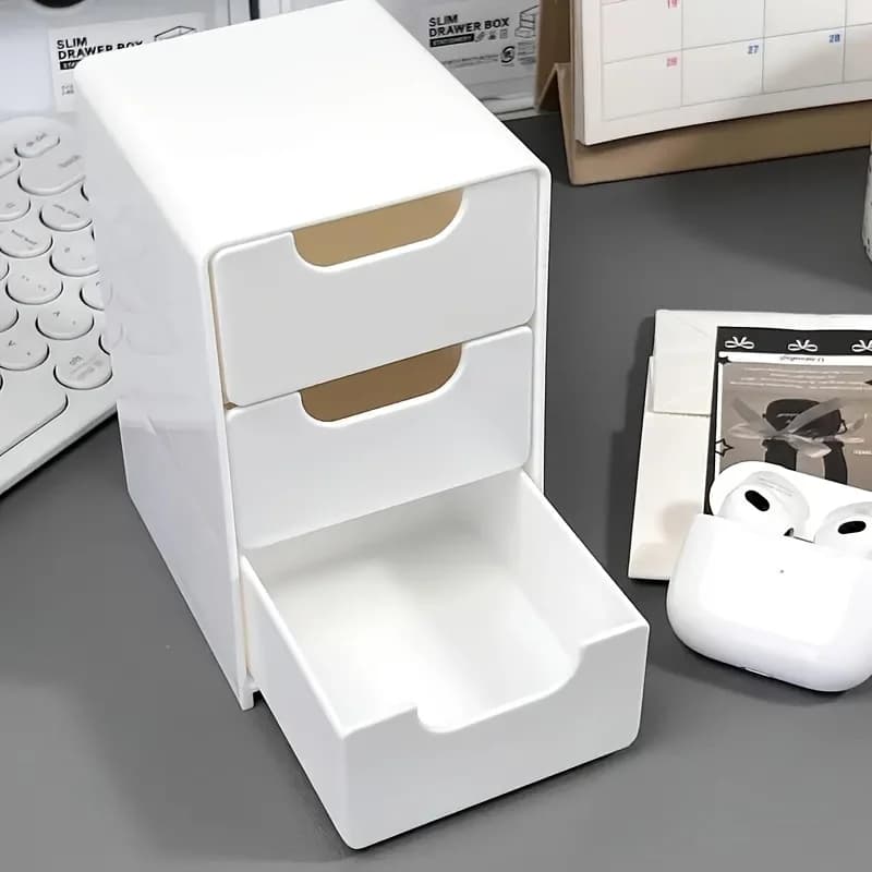 Elegante organizer per cassetti a 3 livelli da scrivania: perfetto per riporre forniture per ufficio, gioielli e cosmetici