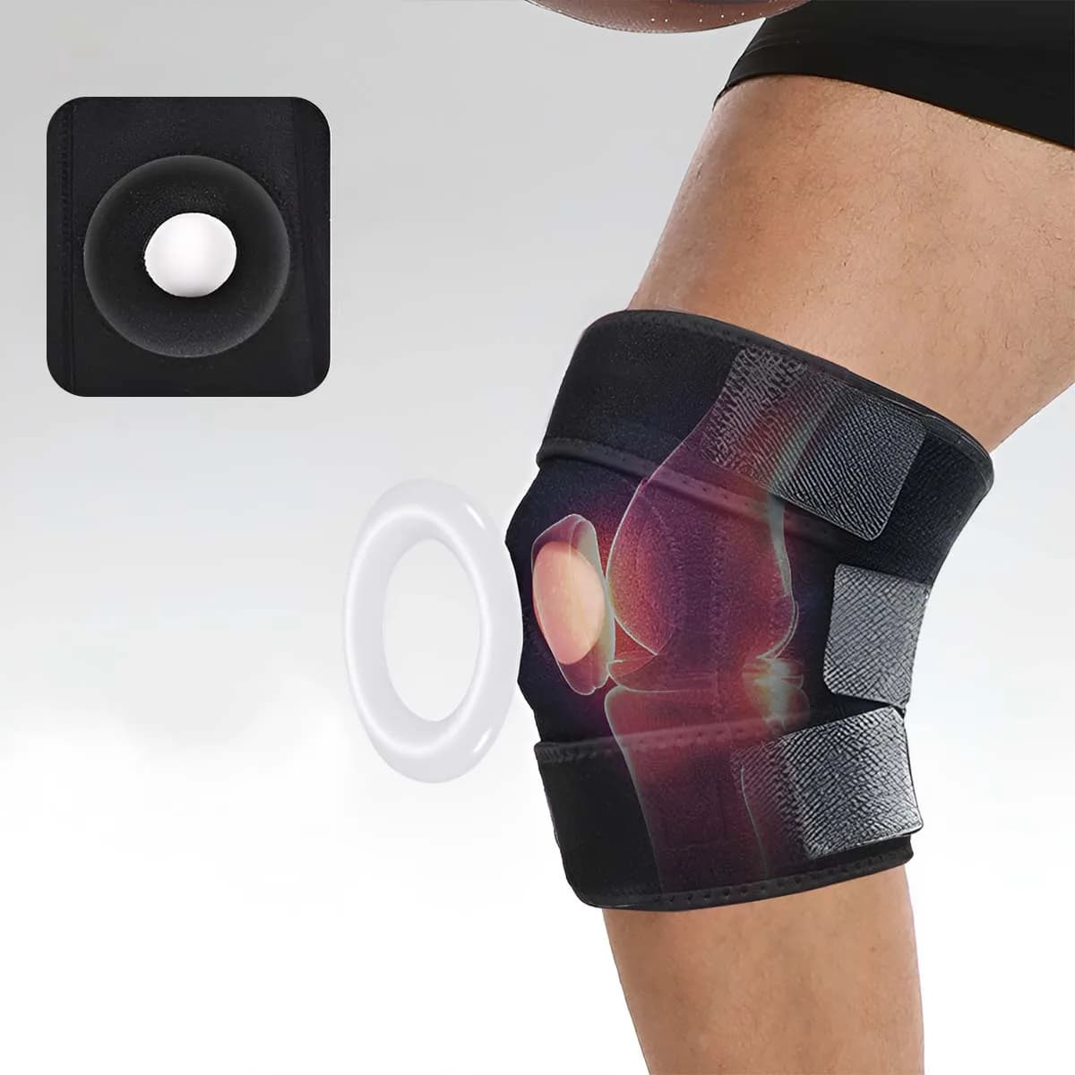Adjustable Velcro Sports Knee Pad, Jumping Rope, Tennis, Open Knee Pad