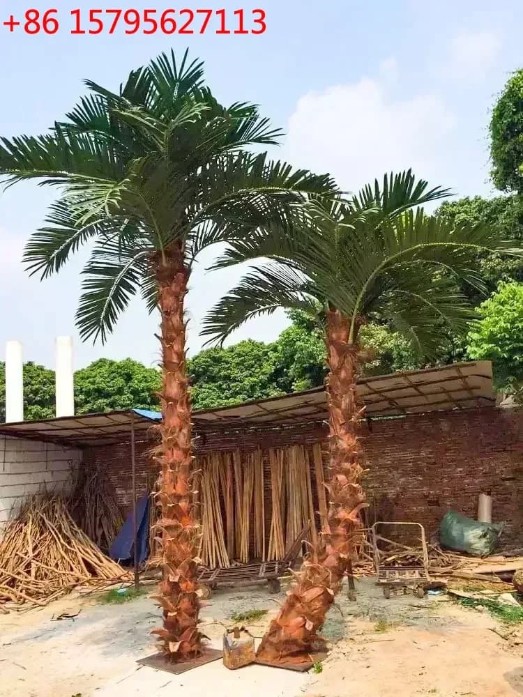 Large Green Artificial Plant for Interior and Exterior Landscape Decoration, Artificial Coconut Tree