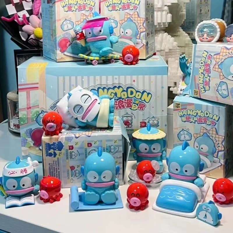 Sanrio Hangyodon Romantic Daily Life Series Blind Box Mystery Box Cute Doll Action Figure PVC Model Desktop Decorations Birthday Gifts