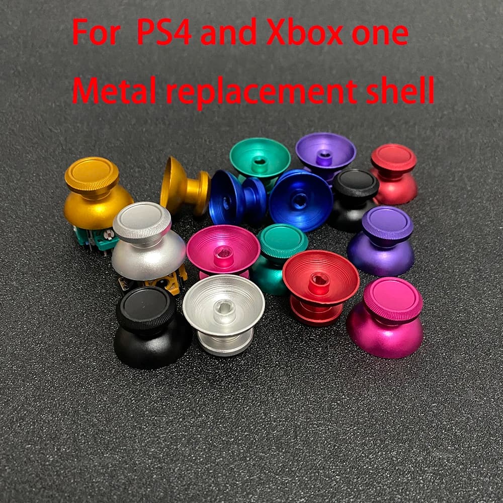 Tappo per impugnatura per joystick analogico in metallo da 2 pezzi per accessori controller PS4 Pro Xbox One Slim Series XS