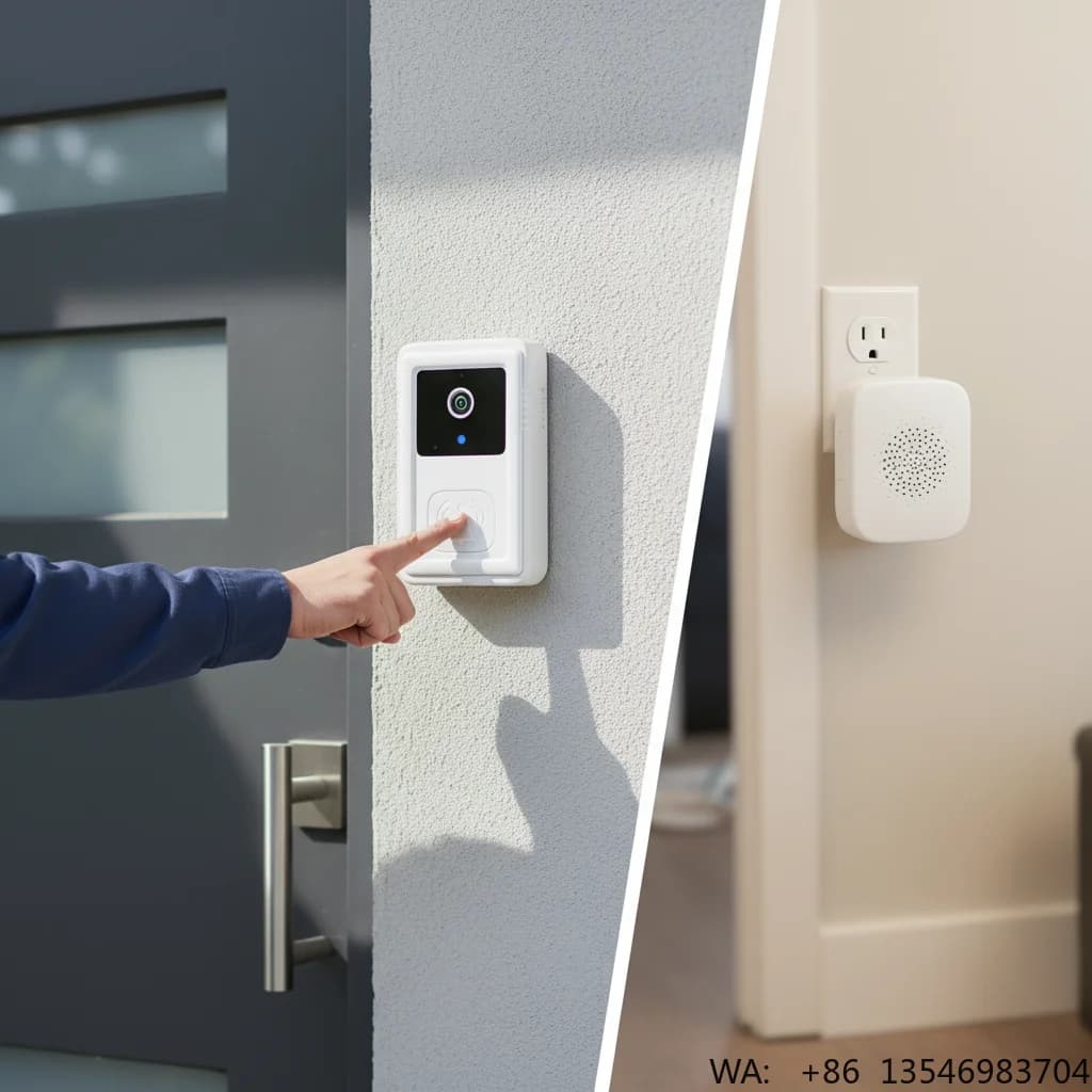 Nuova Versione Campanello Wireless per Sicurezza Domestica con Telecamera, Citofono WiFi, Audio Bidirezionale, Videocitofono Intelligente