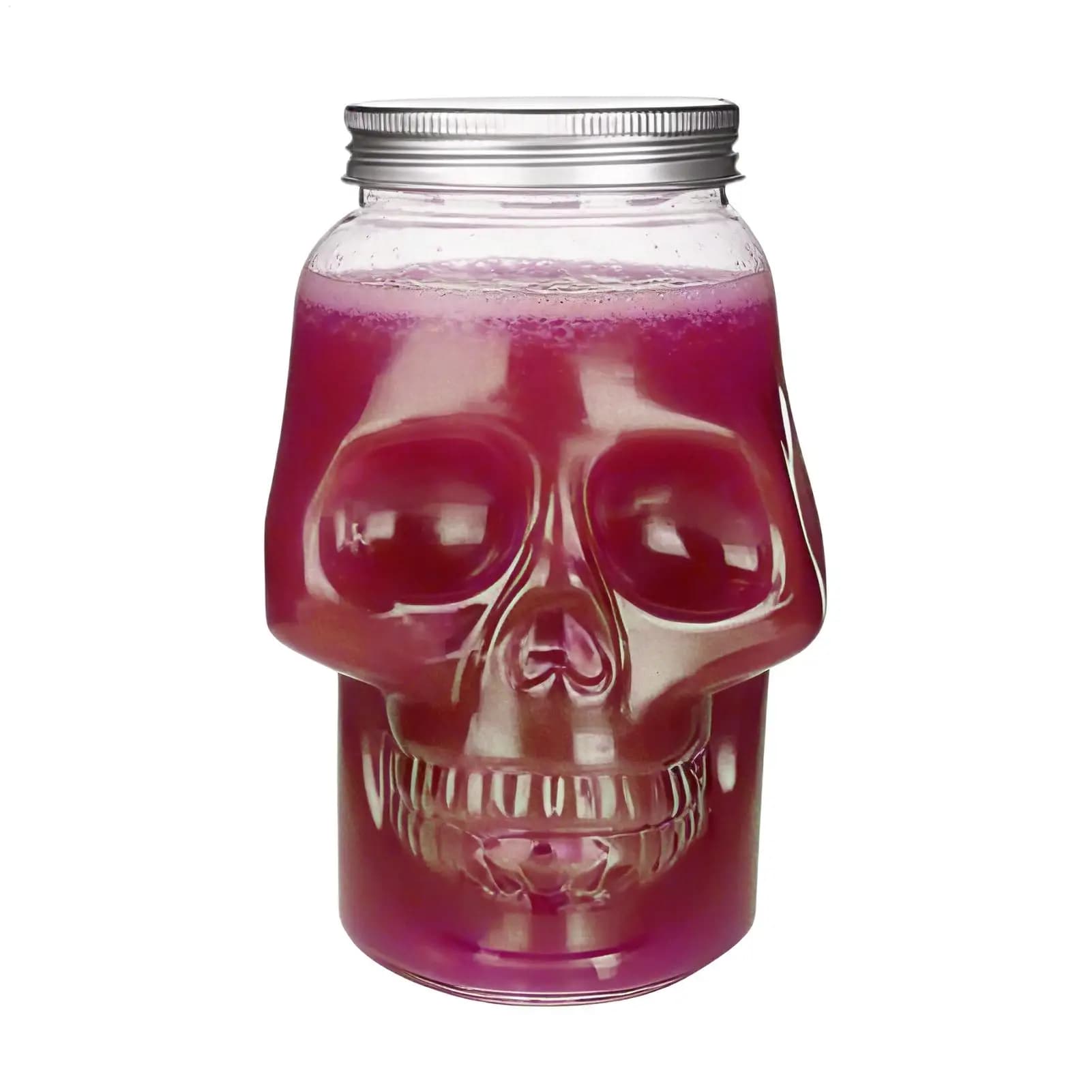 Food Grade PET Skull Jars With Lid 500ml/800ml Reusable Spooky Decor Skull Salt Containers For Home Bar Coffee Station