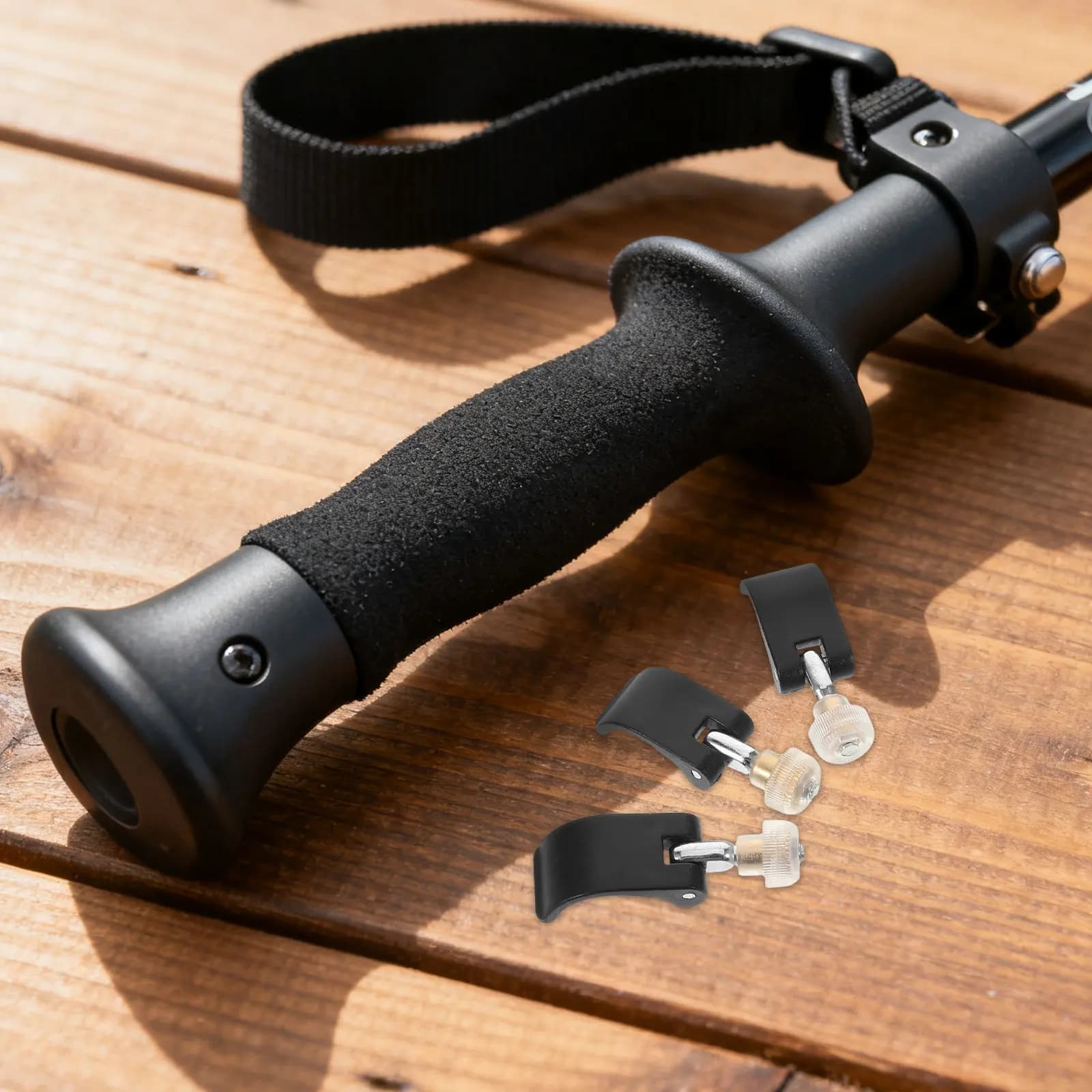 6 Pezzi Clip di Bloccaggio Esterni per Bastoncini da Trekking, Fibbia a Sgancio Rapido in Nylon per Bastoni da Escursionismo, Morsetto di Bloccaggio per Regolazione Rapida della Lunghezza