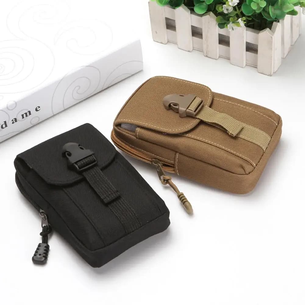 Tactical Waist Bag Men Belt Pouch Outdoor Phone Bag Waterproof Nylon Pouch Compact EDC Pack Hiking Camping Bag