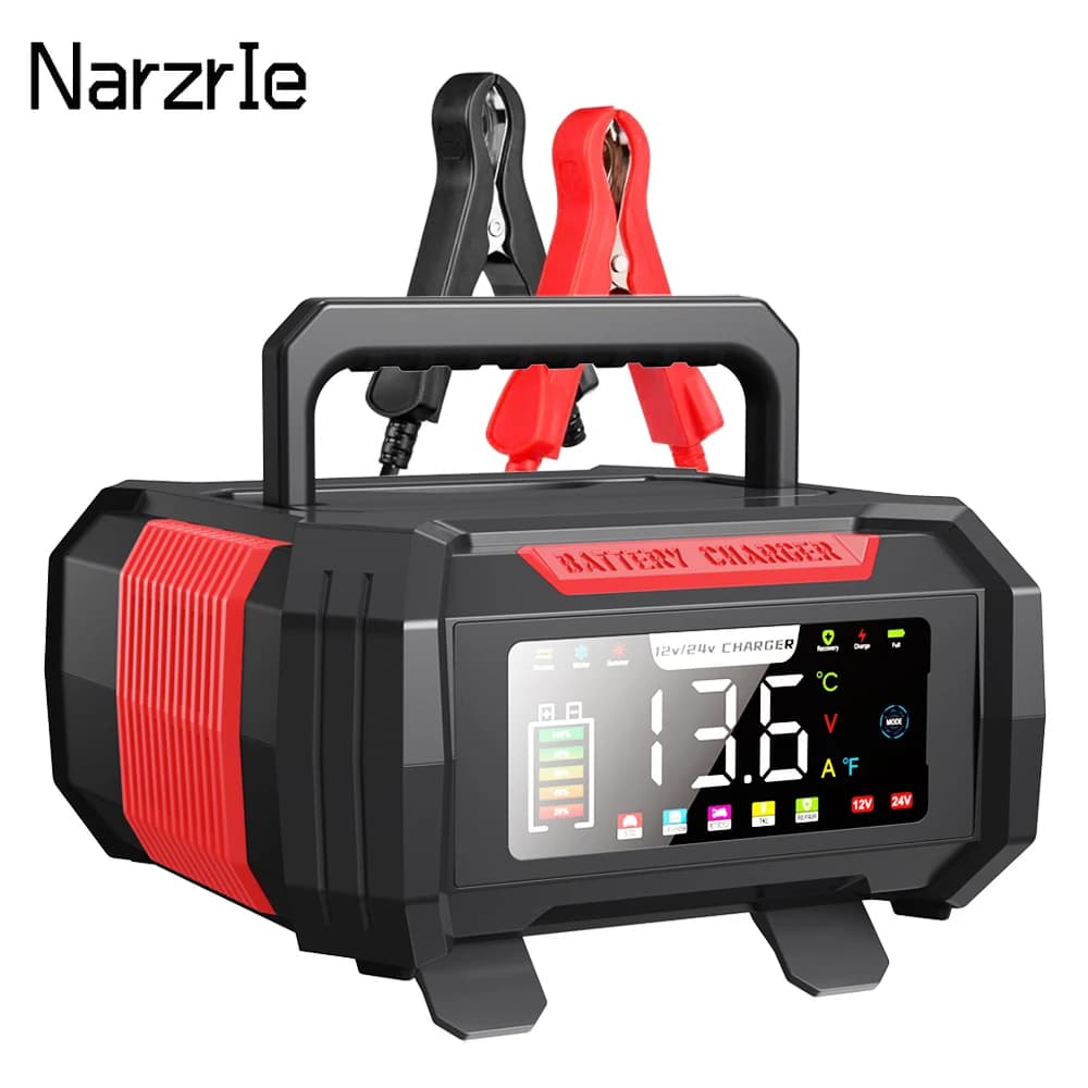 Intelligent Charger 15A/8A updated 9-stage quick charging pulse repair for LiFePo4 lithium battery lead-acid SUV for auto motorcycle