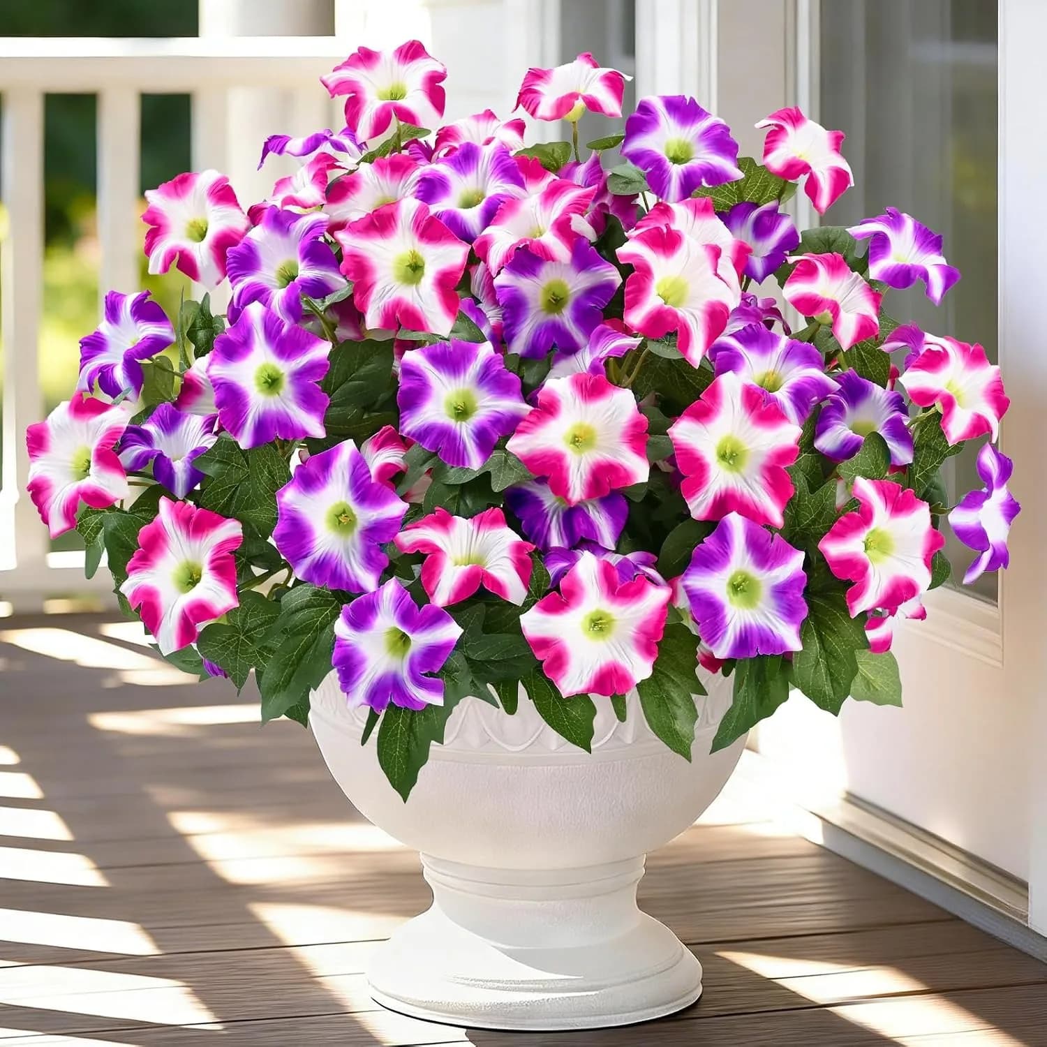 1Pcs Artificial Flowers Realistic Silk Fake Flowers UV Resistant for Home Decor Garden Flower Plants Outdoor Potted Ornament