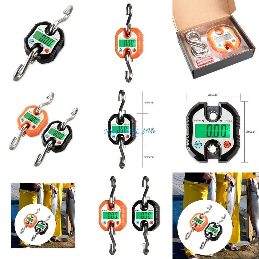 Strumento misurazione equilibrio della bilancia del peso del gancio tascabile LCD da pesca elettronico L8RC