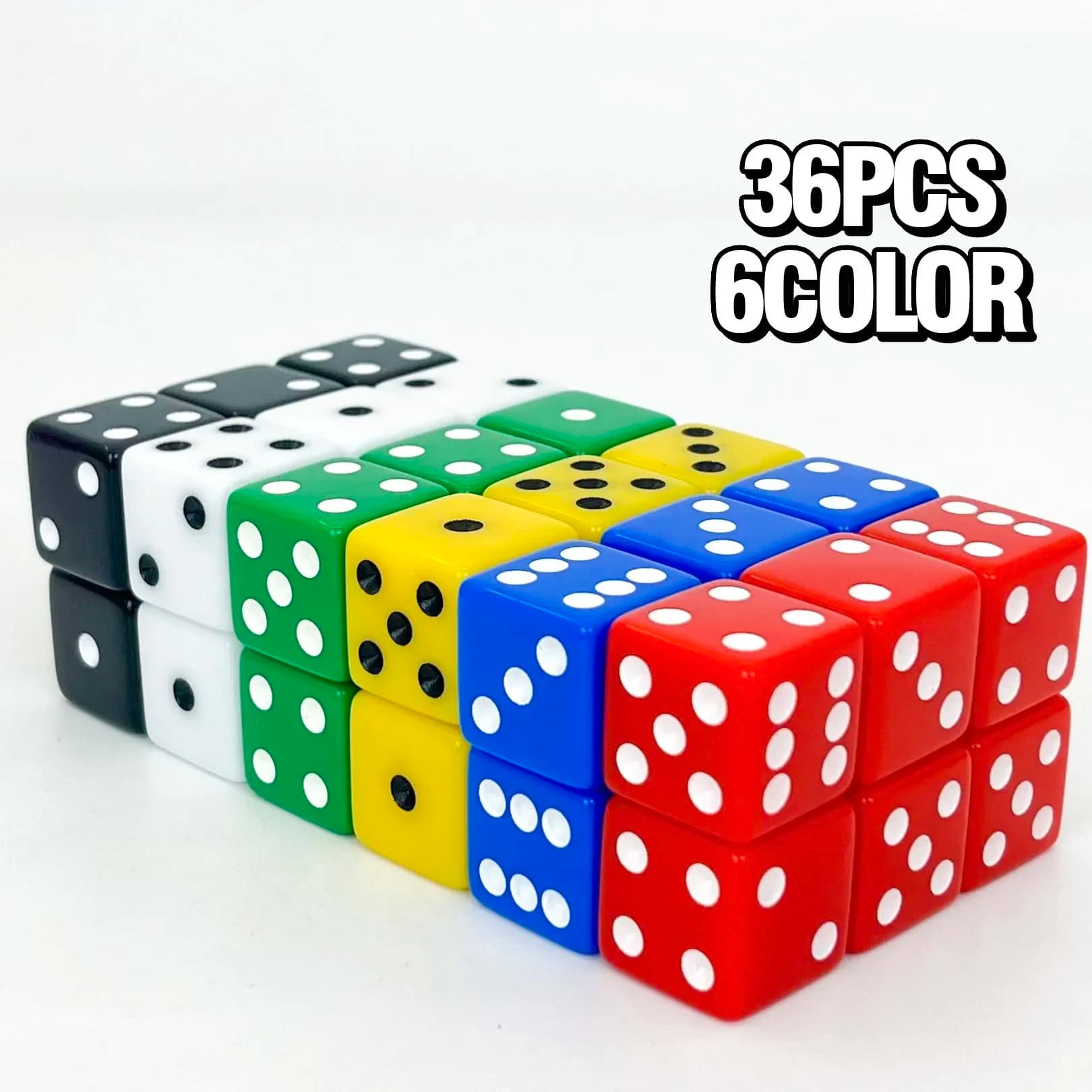 Dadi colorati opachi ad angolo quadrato D6 in acrilico da 19 mm a 6 lati per il regalo del partito del gioco da tavolo