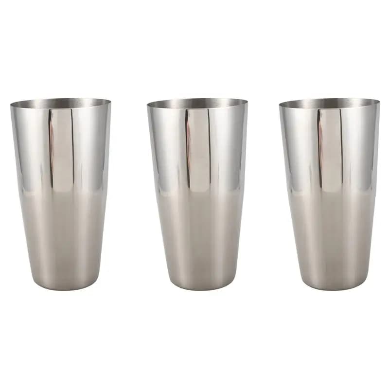 AB13-3X Stainless Steel Mixer Shake Beverage For Flair Bartenders Cocktail Shaker, Silver