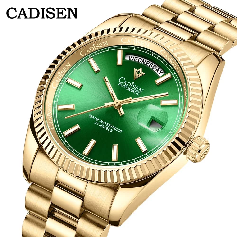 CADISEN 40mm Orologi da uomo Orologio automatico di lusso da uomo Vetro zaffiro Orologio da polso meccanico da uomo 10Bar MIYOTA 8285 Movt 2024 Nuovo