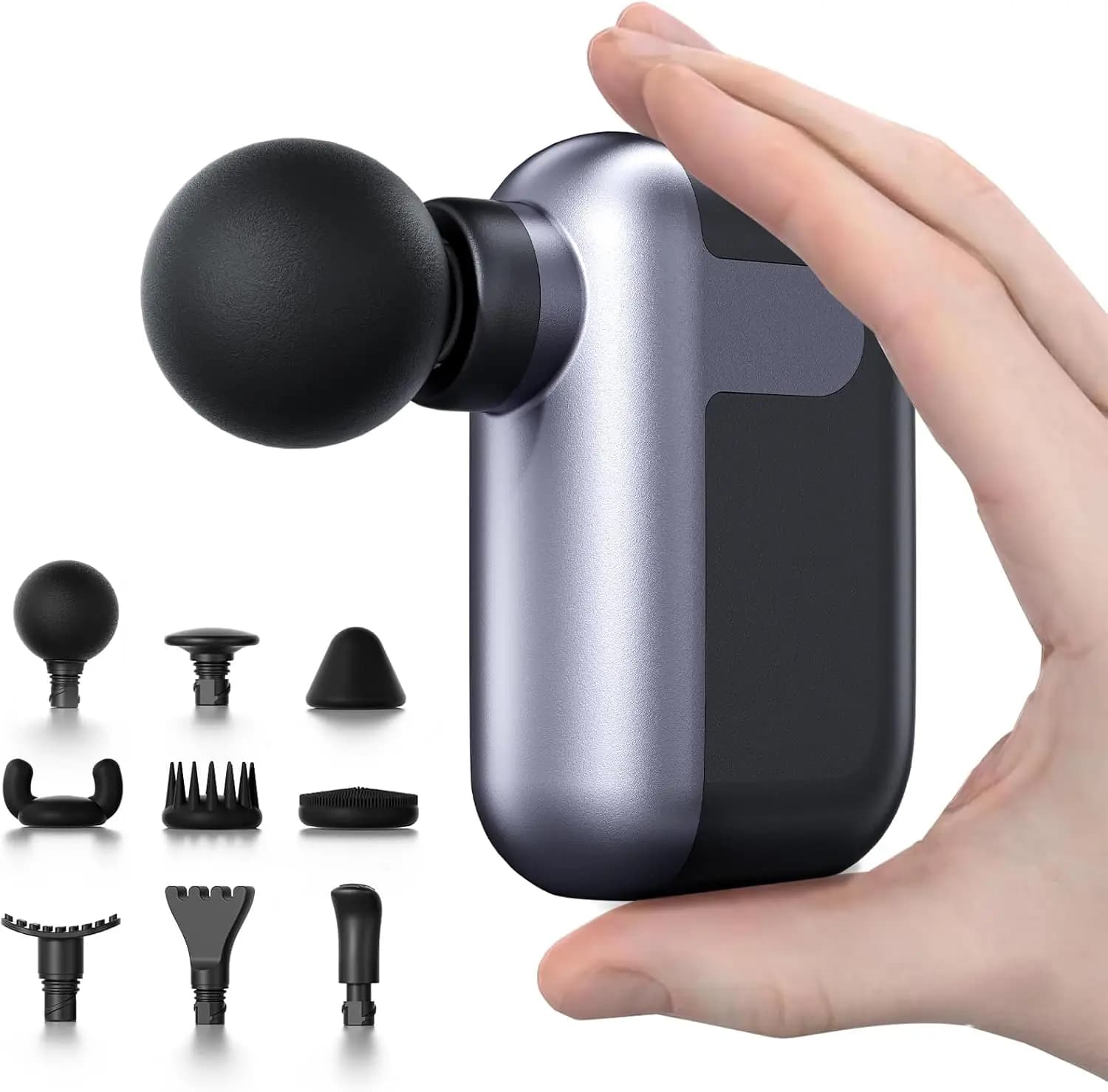 Mini Massage Gun with 10 Heads, Muscular Massage Deep for Alleviating Pain, Gifts for Office, Home and Athletes