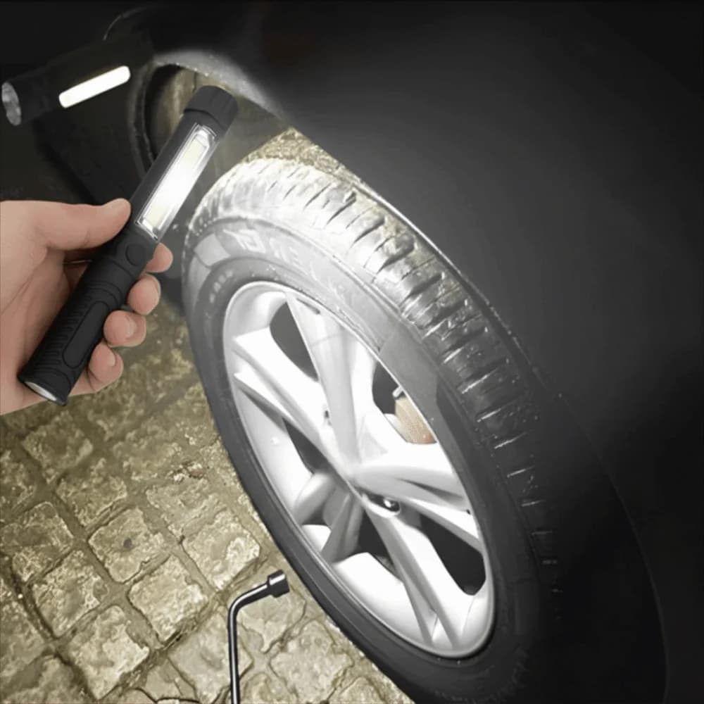 Torcia LED Multifunzionale COB Impermeabile con Magnete sul Fondo, Mini Luce a Penna con Clip, Base Magnetica, Luce da Lavoro per Bicicletta