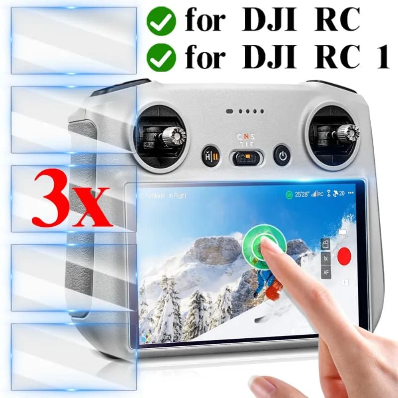 1-5PCS Pellicole in vetro temperato per DJI RC/RC2 Telecomando Copertura completa Protezioni schermo con durezza ultra-trasparente per DJI RC 1 2