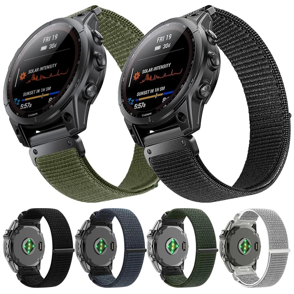 26 22mm cinturino in nylon per Garmin Tactix 8 7 AMOLED Delta Bravo Quatix8 cinturino per Fenix 8 E 7X 7 6X 6 braccialetto intrecciato QuickFit