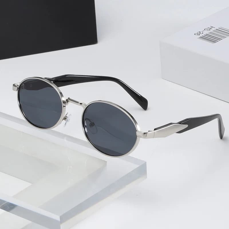 Luxury brand sunglasses for men and women Unisex fashion sunglasses Fashionable oval sunglasses Round sunglasses