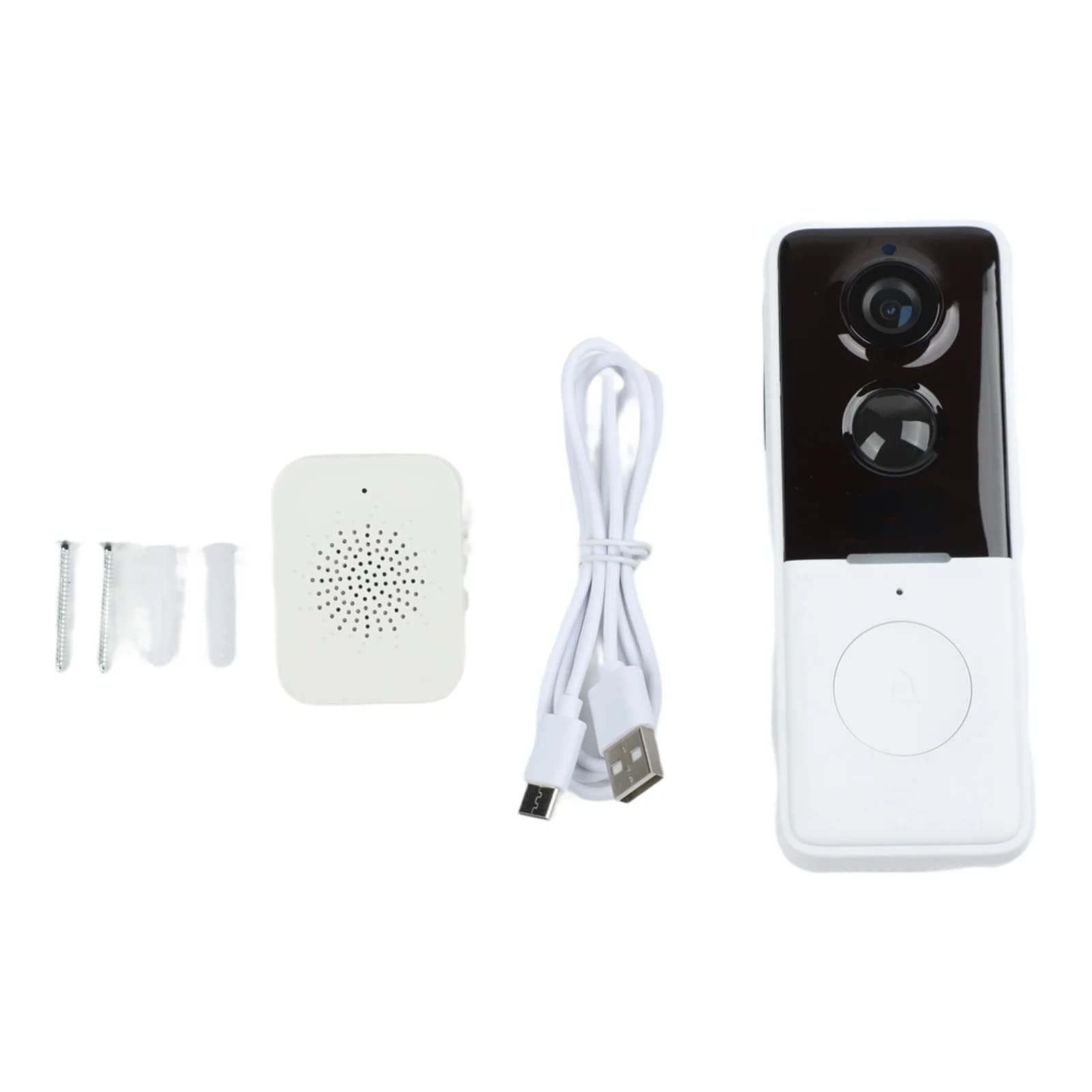 Videocitofono WiFi per Porta d'Ingresso con Sistema di Comunicazione in Tempo Reale, Videocitofono WiFi con Alloggiamento in PC e Visualizzazione Remota in Tempo Reale