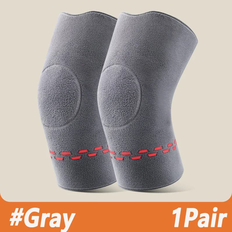1 paio di ginocchiere calde per autunno e inverno - Velluto a doppia faccia, pile spesso per gambe fredde, ginocchiere resistenti al freddo