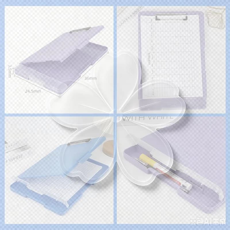 Plastic Storage Clipboard With Metal Clip And Pen Holder For Office School Nurses Field Work