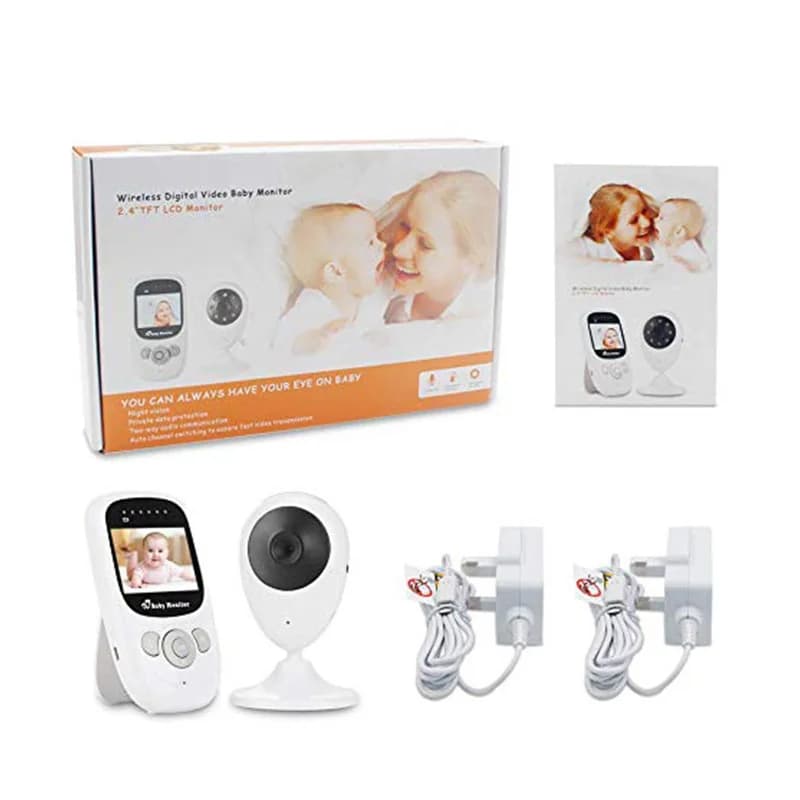 Monitor per Bambini SP880 con Audio Bidirezionale, Portatile, Wireless, con Visione Notturna Automatica e Rilevamento della Temperatura