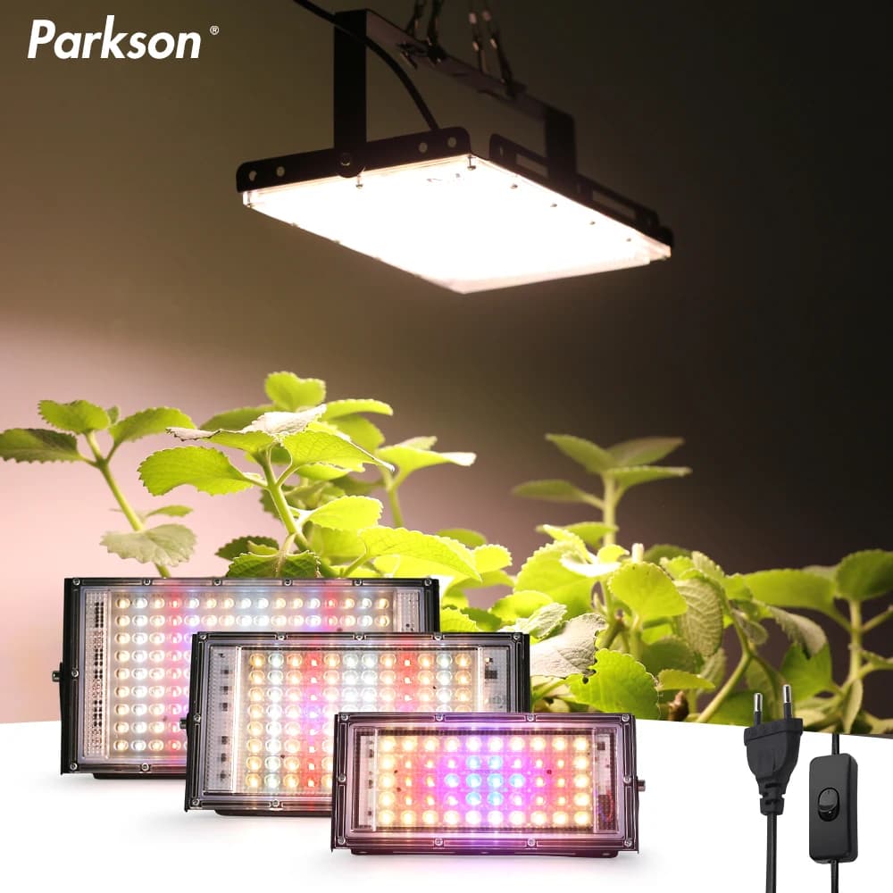 50W 100W 150W Led Cultiva The Light 220V EU Spin Lamp for plants LED Complete spectrum for greenhouse seeds Flower Plant hydroponic growth