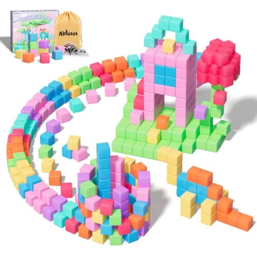 100 Pezzi Blocchi Magnetici Cubi Magnetici per Bambini 3-8 Anni Giocattoli Educativi STEM per Bambini e Prescolare Sensoriali e per Autismo