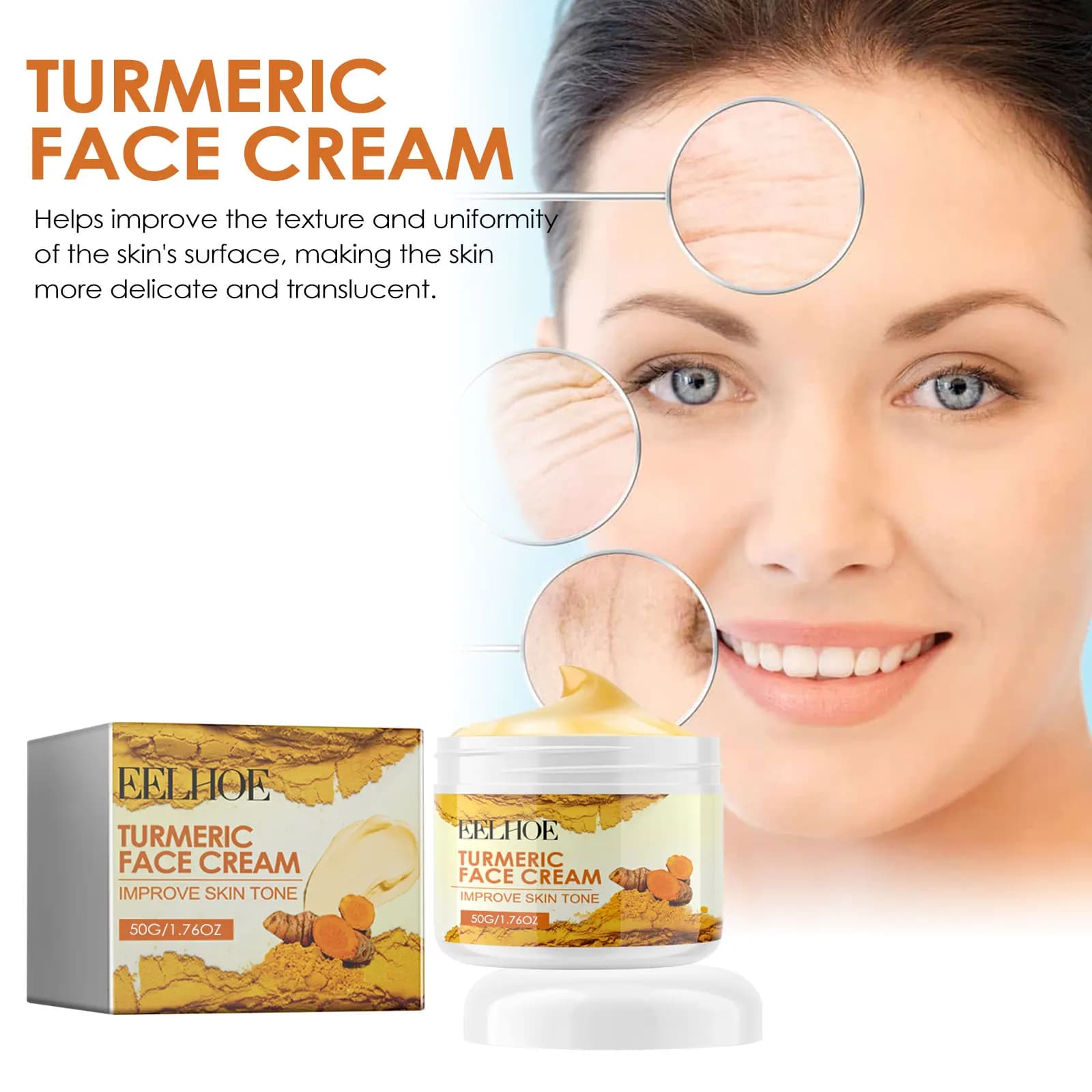 Curcuma light cream – Gentle cleaning, skin barrier repair, moisturized and bright skin