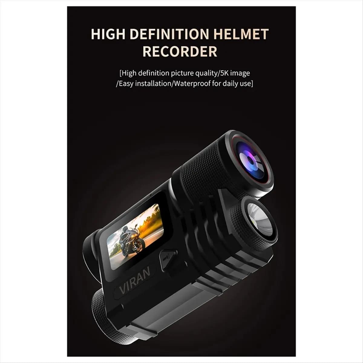 Action Camera 5K 30M Impermeabile WiFi AI Assistente vocale EIS Action Sport Cam Casco da bicicletta Moto