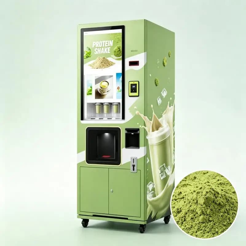 Smart Commercial Protein Shake Vending Machine Automatic Powder Dispensing Mixing System Touchscreen Fitness Club