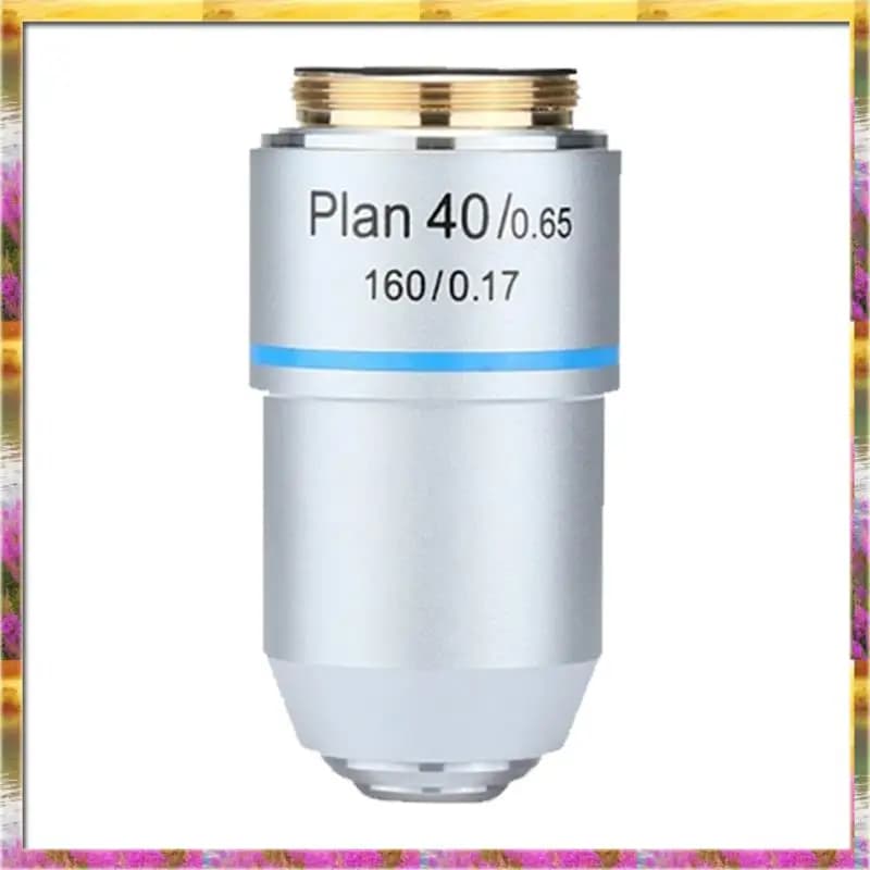 ABSU 195 Modello 40X Piano Lente d'obiettivo per microscopio acromatico con filettatura RMS 160/0,17 per uso professionale