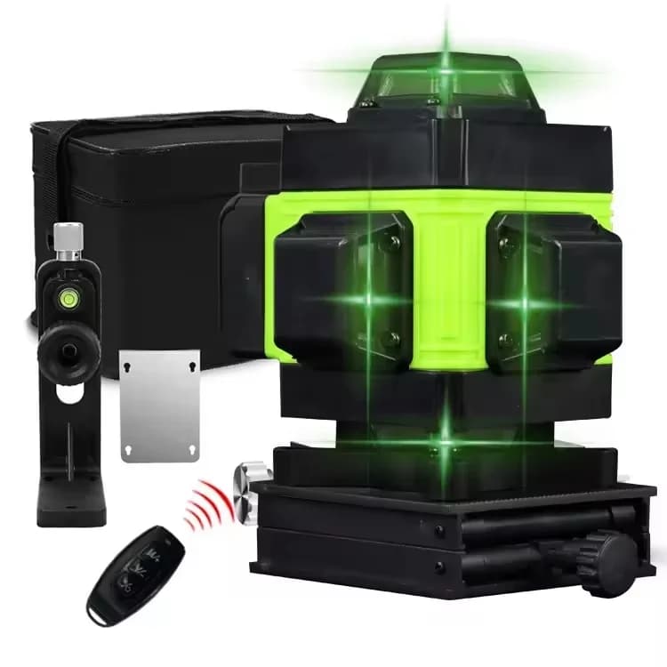 Livella Laser a Raggio Verde Dingyue 360 con Treppiede, Supporto Tensione 100-240V per Uso Professionale Interno ed Esterno