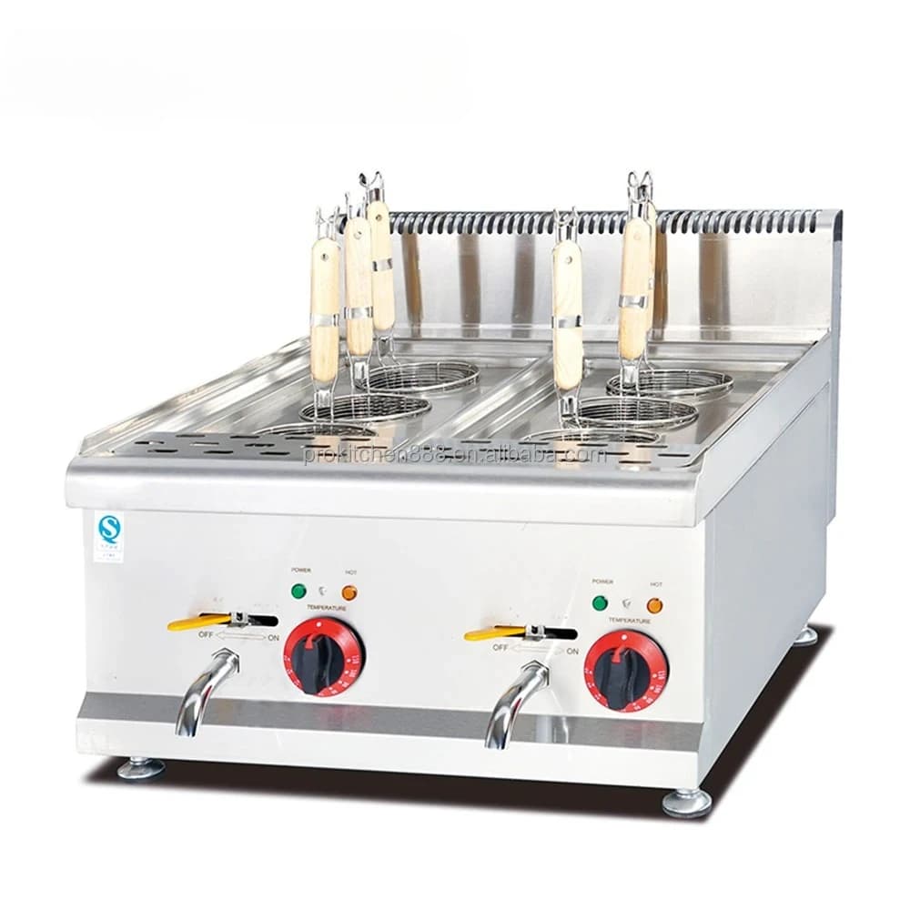 Electric Commercial Counter Top 6 burner Pasta Cooker Ramen Boiler Noodle Cooking Machine